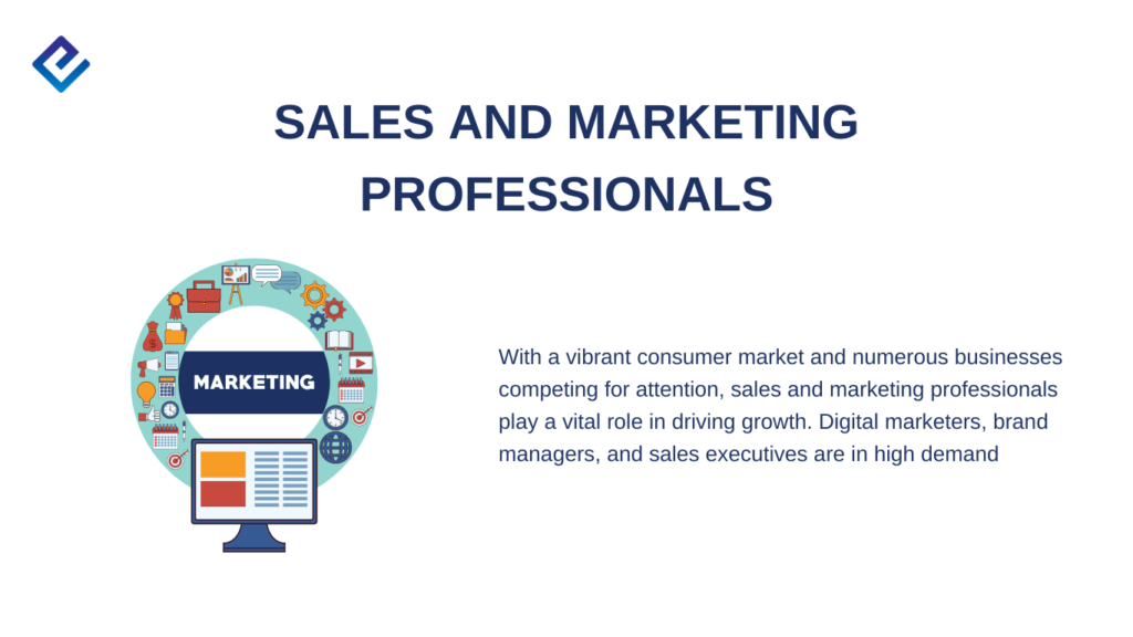 With a vibrant consumer market and numerous businesses competing for attention, sales and marketing professionals play a vital role in driving growth. Digital marketers, brand managers, and sales executives are in high demand